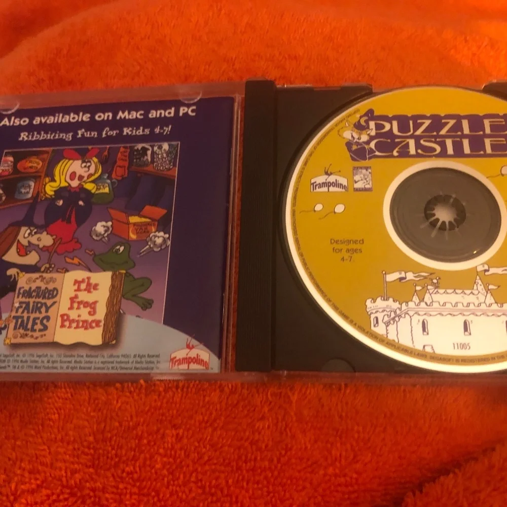 Puzzle Castle PC and MAC CD-ROM Computer Game for Kids 1996 Trampoline Used
